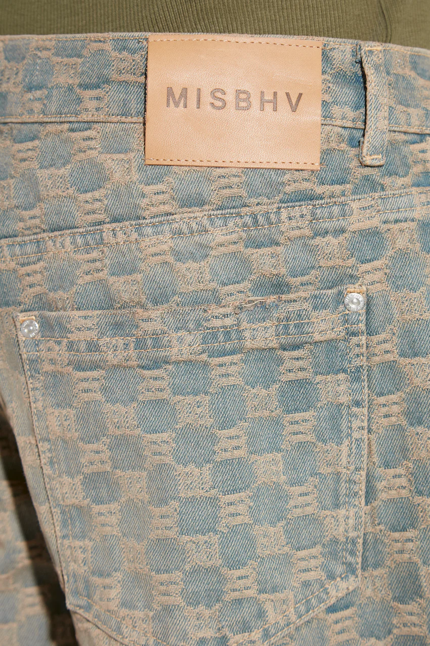 Jacquard Denim Monogram Trousers