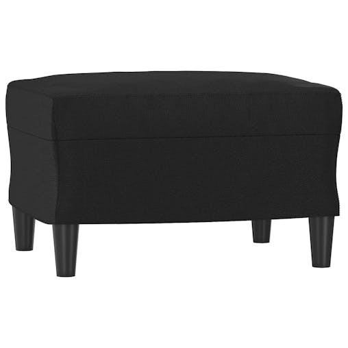 NNEVL 3 Piece Sofa Set with Pillows Black Faux Leather