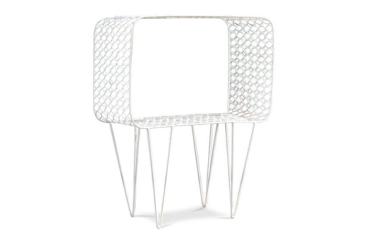 ANDOVER - Table d'appoint en métal blanc