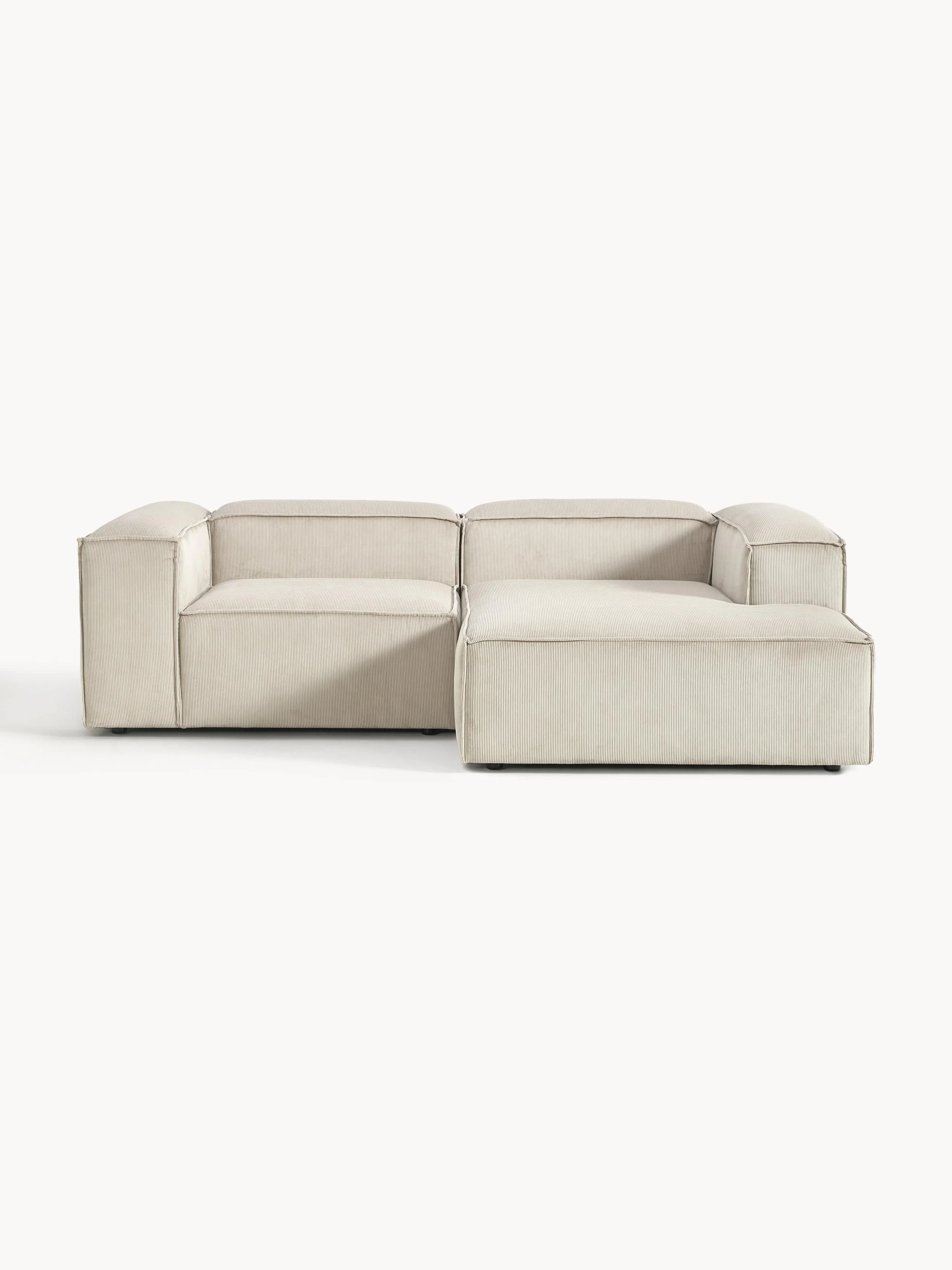Modulares Ecksofa Lennon (2-Sitzer) aus Cord