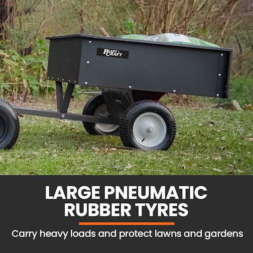 NNEMB 270kg Capacity Metal Dump Cart-for Ride on Mower