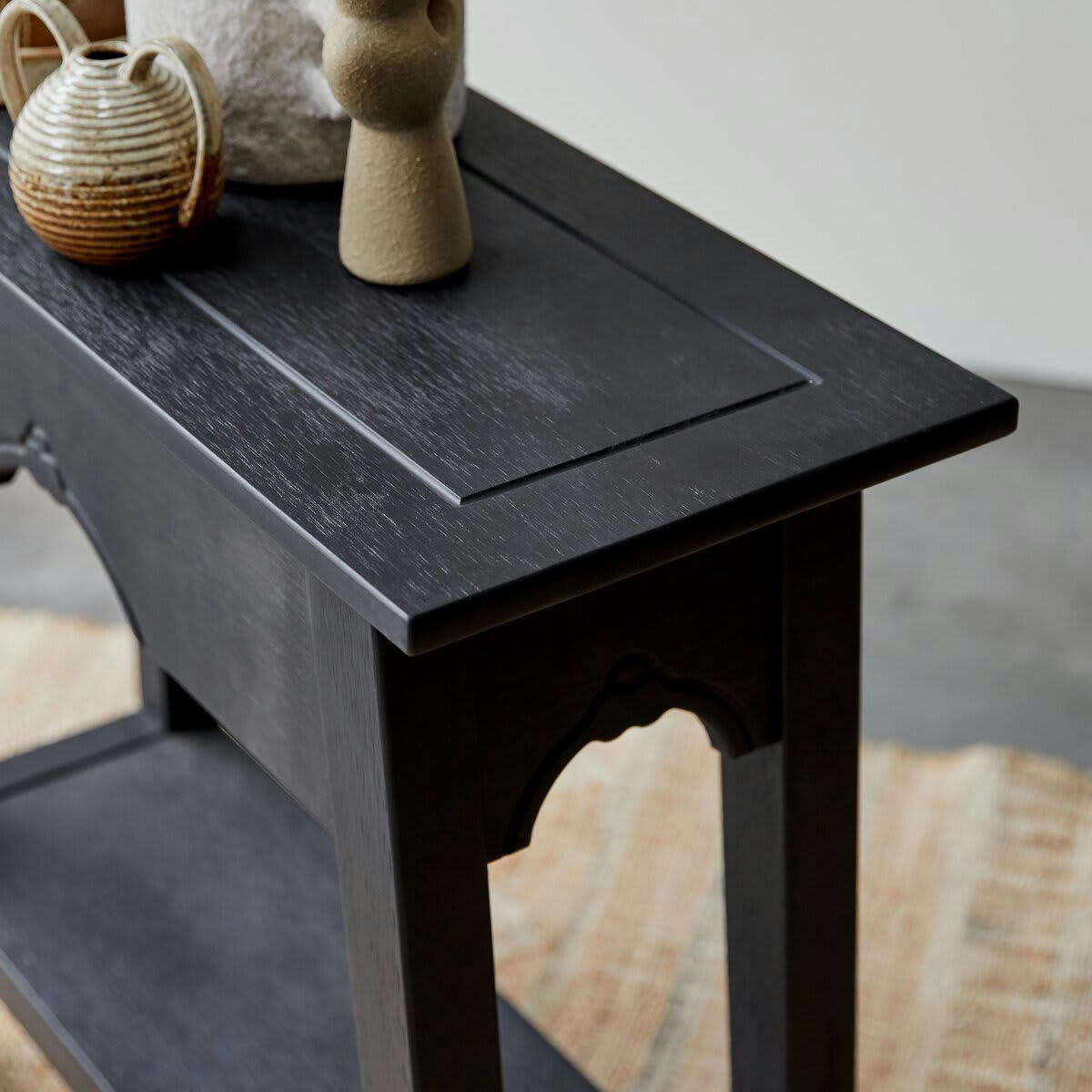 THAKI BLACK - Console en pin massif
