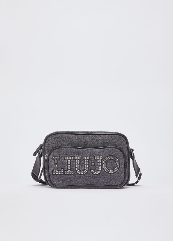 Borsa a tracolla media con logo