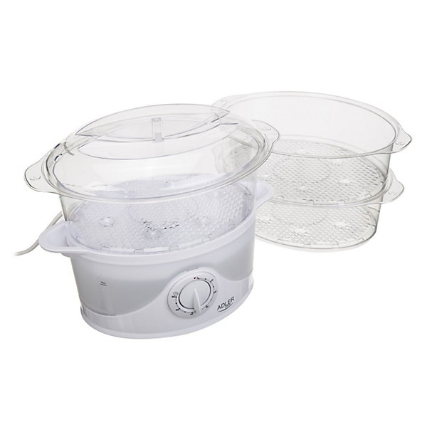 Cuiseur vapeur Puissance de 800 W. - 9L - Trois réservoirs de vapeur Steam Turbo transparents - Adler AD-633