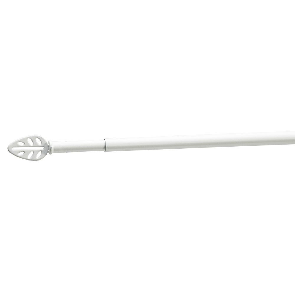 Tringle extensible vitrage LEAF blanc mat L60/80cm