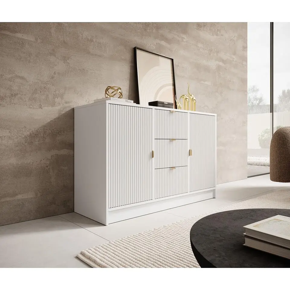 Meubella - Dressoir Tavares - Wit - 118 cm