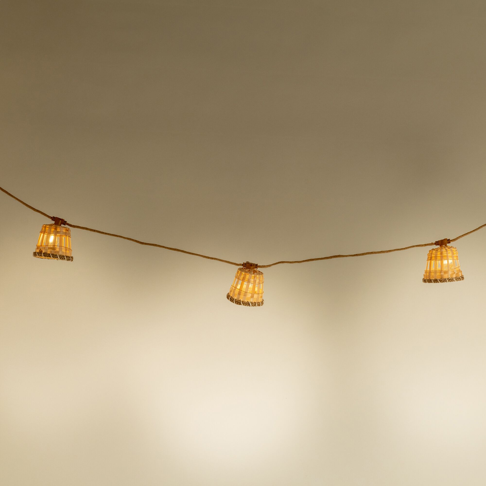 AURORA - Guirlande lumineuse solaire naturelle 8m - beige