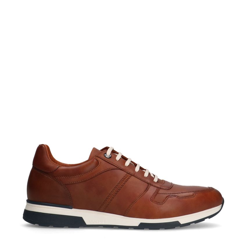 Van Lier Cognac leren sneakers