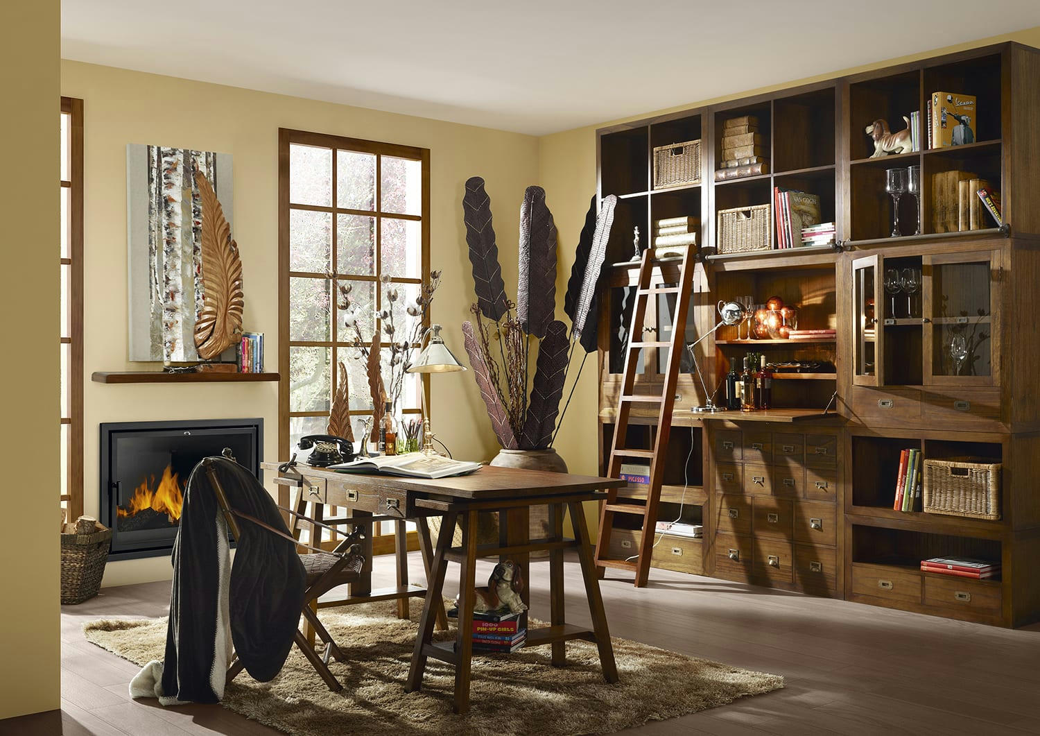 STAR - Étagère  en bois marron H90