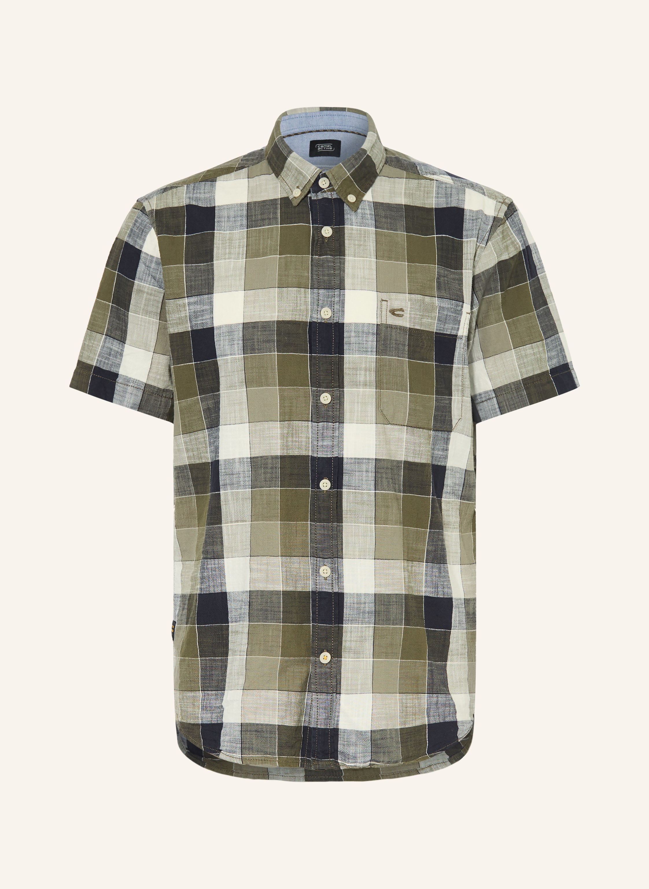 camel active Kurzarm-Hemd Regular Fit