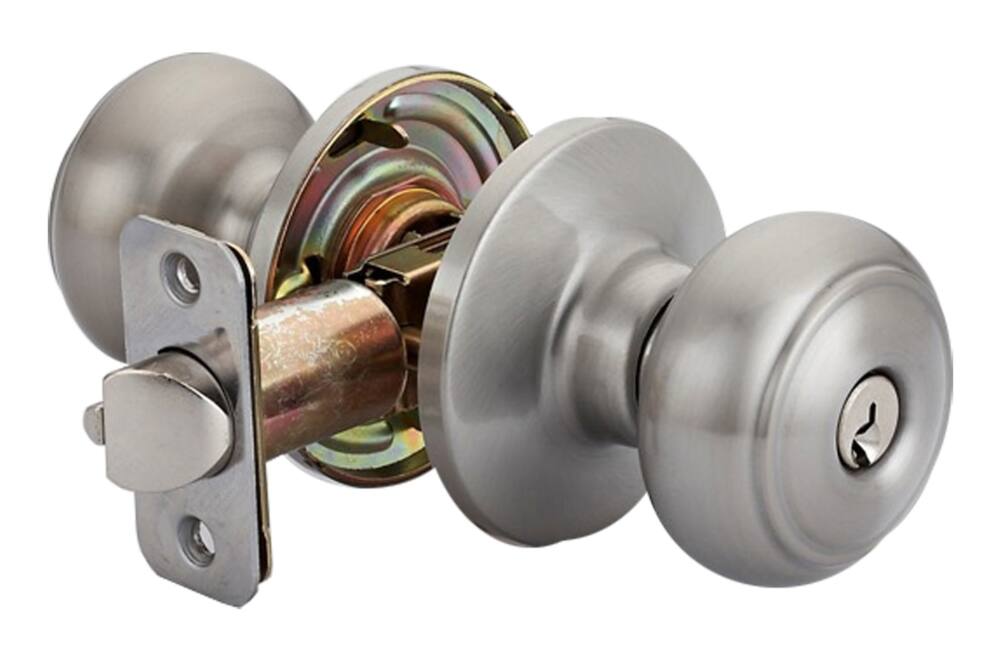 Garrison Entry Keyed Ball Door Knob Lock Set, Assorted Finishes