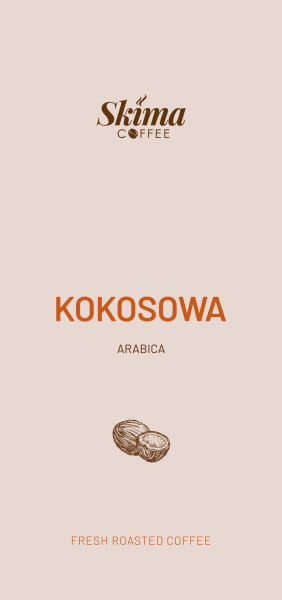 Kawa ziarnista 1kg Kokosowa Smakowa 100% Arabica Świeżo Palona
