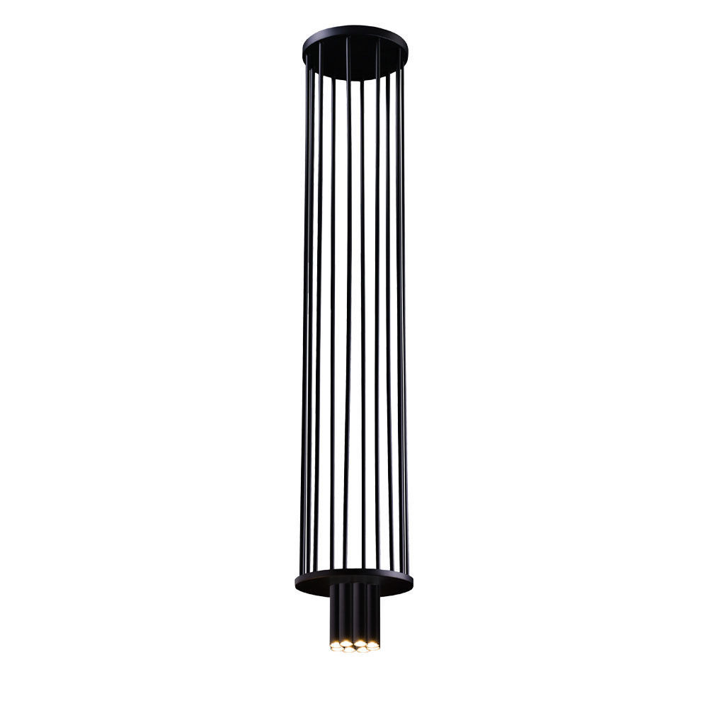 Lampa wisząca czarna IHI 8xG9x2,5W wym: 114x20x20 cm Dohar