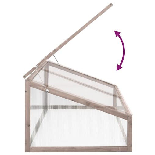 NNEVL Greenhouse Grey 110x58.5x39 cm Fir Wood