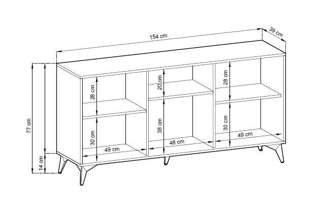 Komoda Loft Salon DIAMOND K154