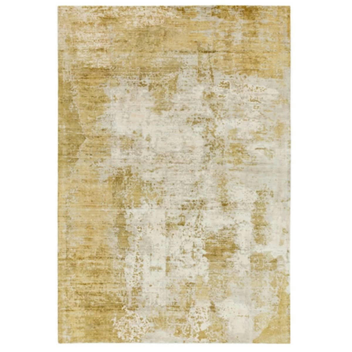 BYGAT - Tapis moderne fait main en Viscose Jaune moutarde 200x290 cm