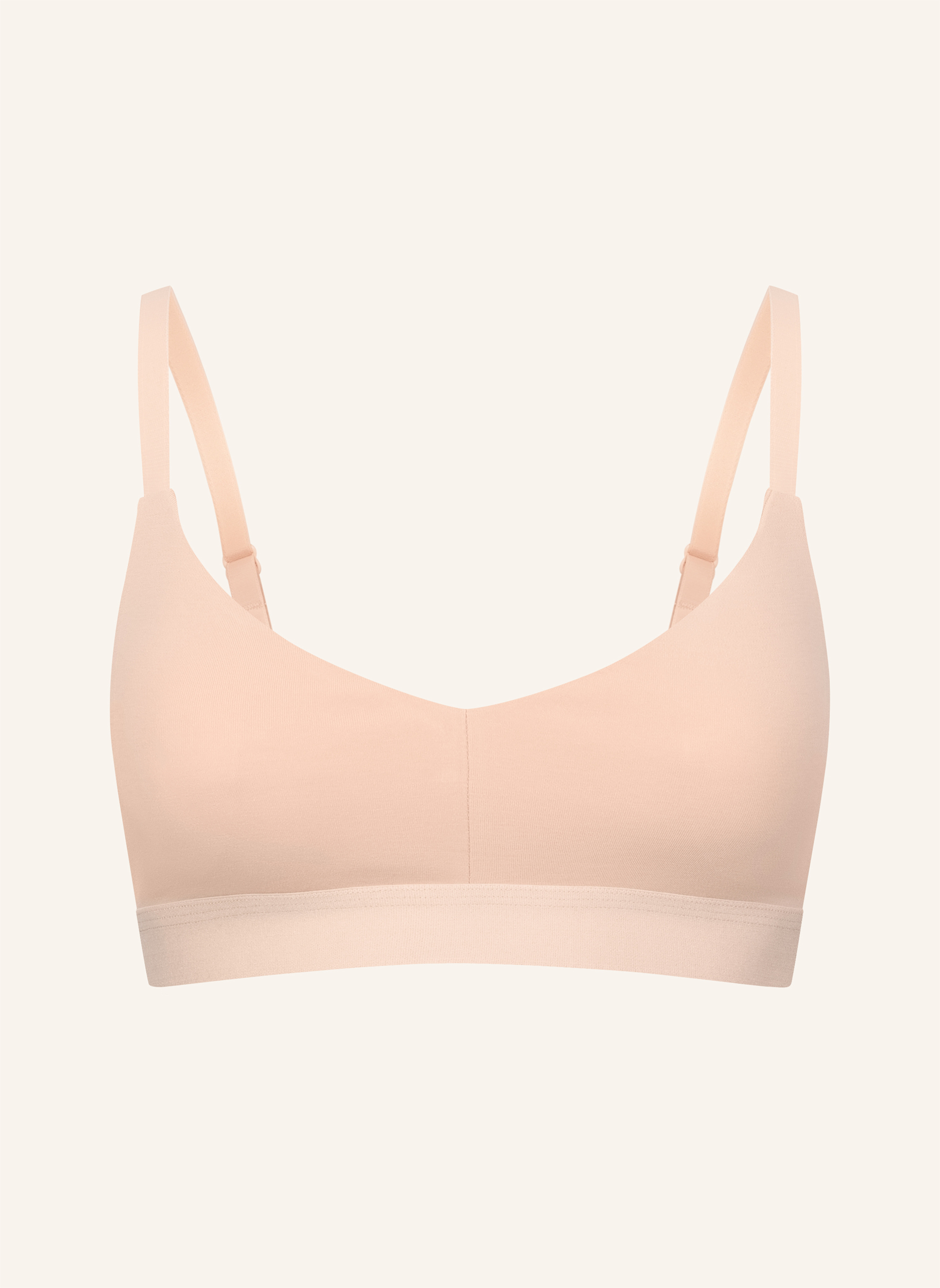 erlich textil Casual Cotton Bralette mit herausnehmbaren Pads bügellos mit Baumwolle (aus kontrolliert biologischem Anbau) - verstellbare Träger