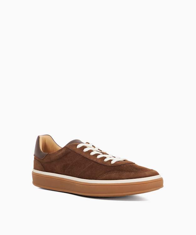 Tony Brown - Wide Fit Suede Lace-Up Trainers