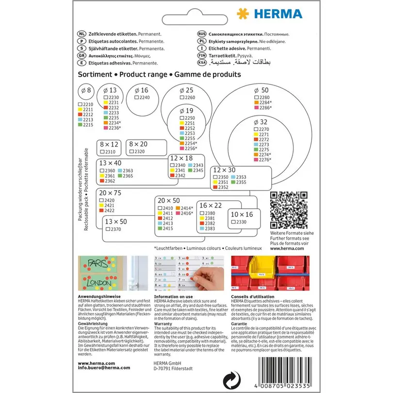 Etiketten Herma