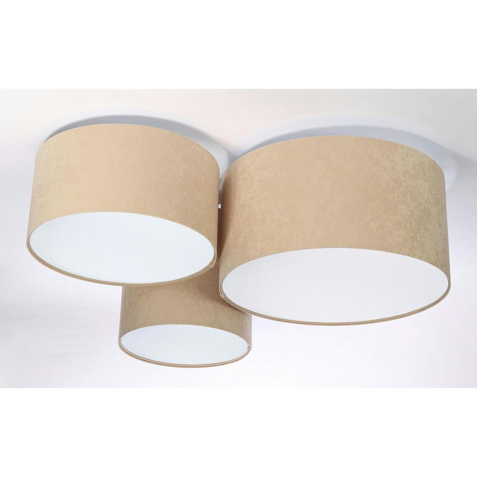 TRIO - Plafonnier Tissu Beige