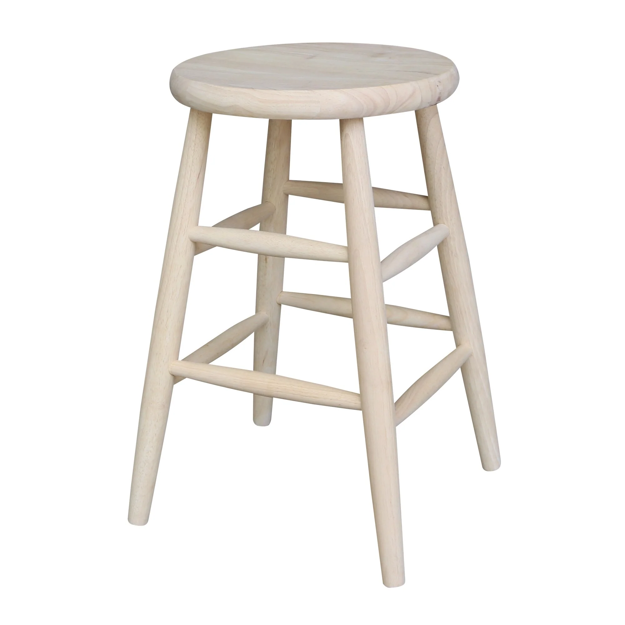 International Concepts Round Scooped Seat Stool