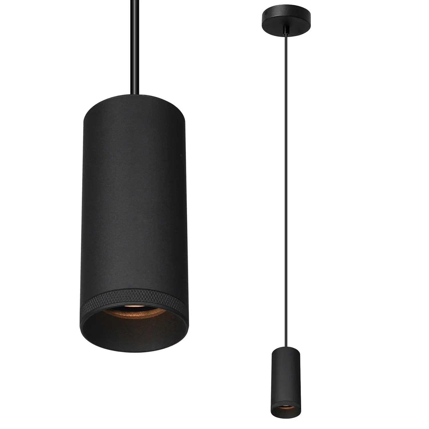 Artdelight hanglamp Milano - 1 lichts - 6.6 x 150  cm - zwart