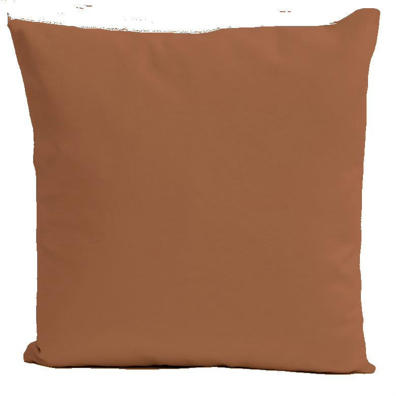 - Coussin uni velours terracotta 40x40cm