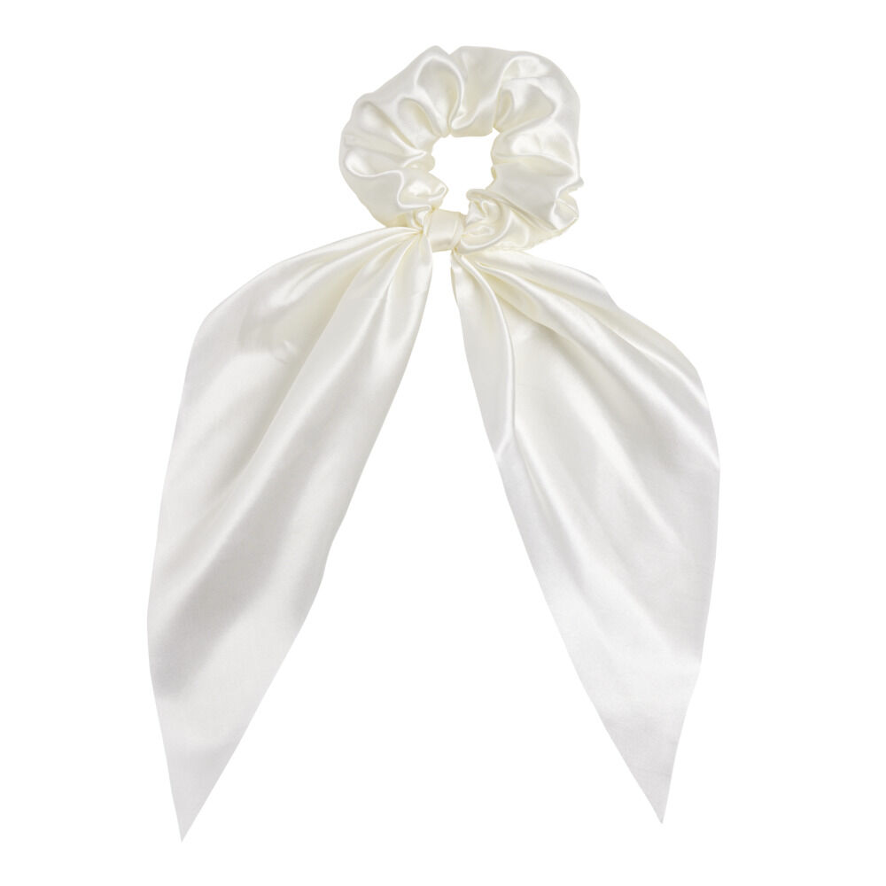 Chouchou foulard beige satiné