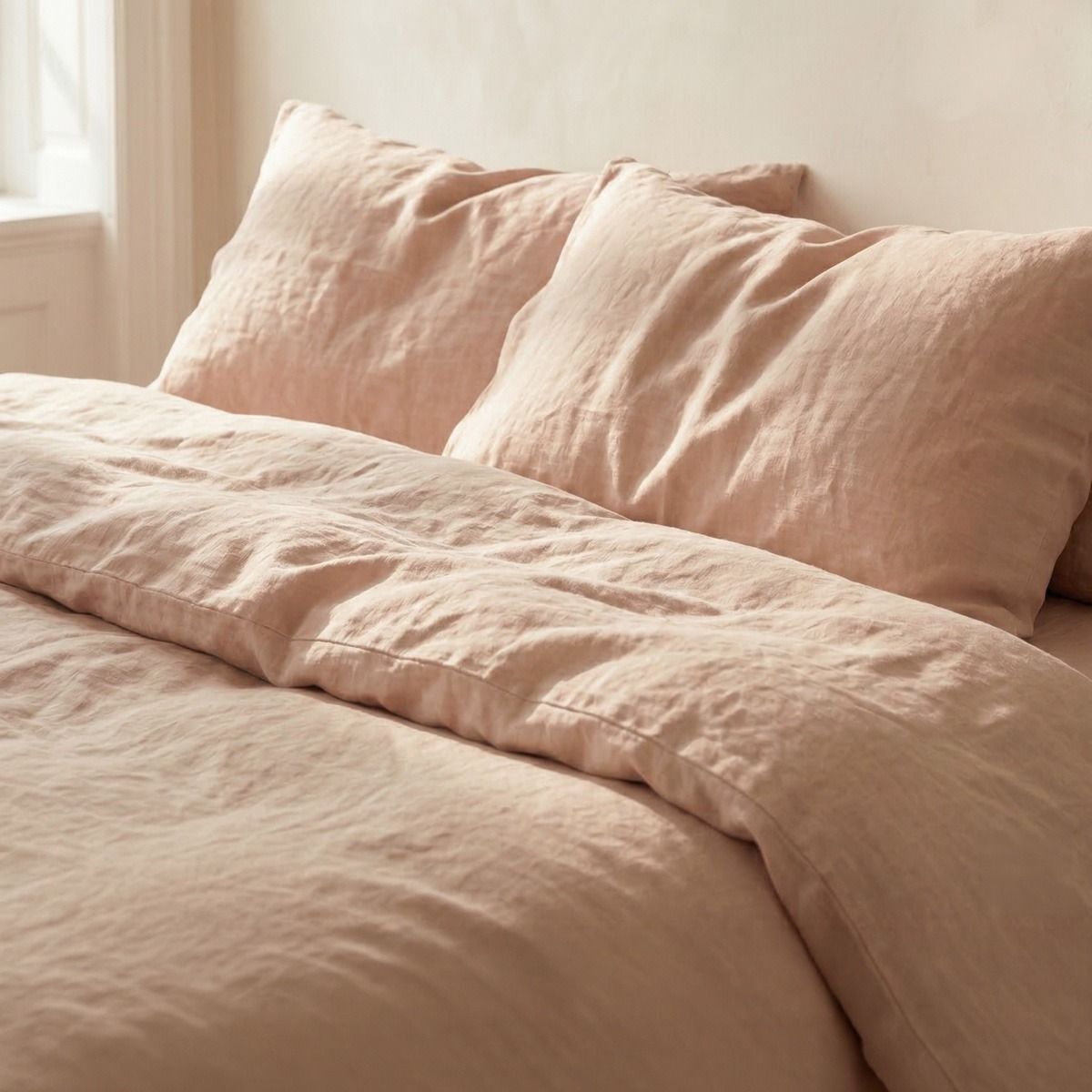 Pościel GOSSY bawełniana z barwionych nici beżowa 220x200   2*70x80 cm