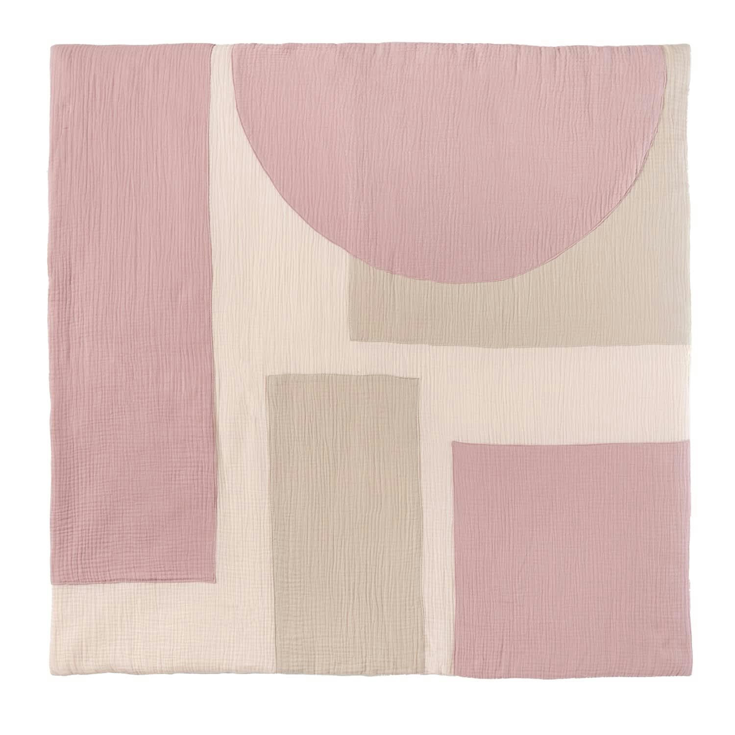 - Tapis d'éveil de bébé mousseline rose 100x100 cm