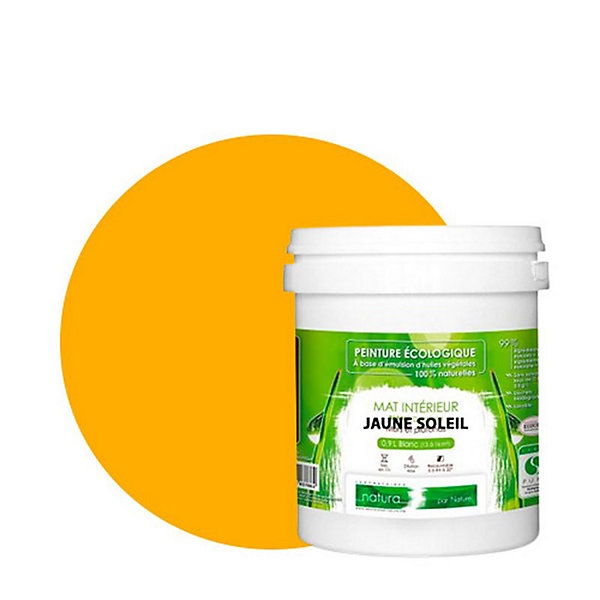 Jaune Soleil Peinture interieur aspect mat Natura - Jaune Soleil - 1L