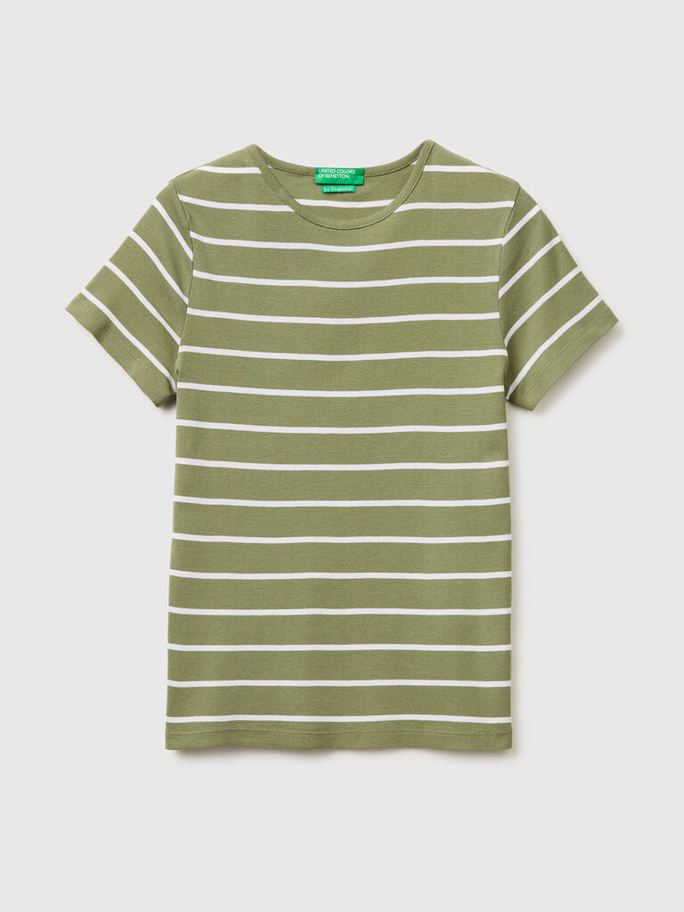 Crew neck striped t-shirt