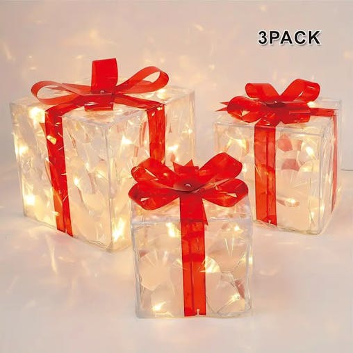 NNETM Enchanted Glow: Illuminated Christmas Gift Boxes