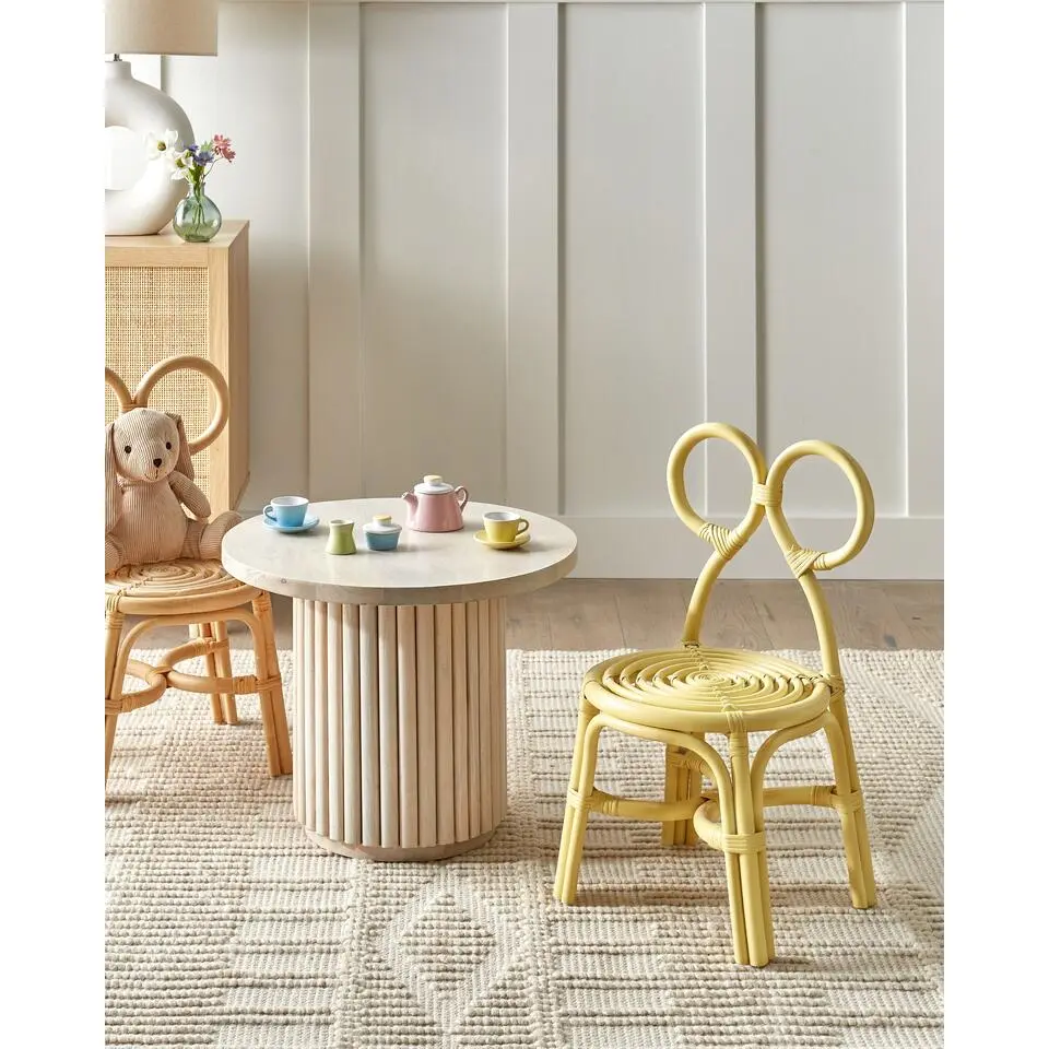 MIRTIA - Kinderstoel - Geel - Rotan