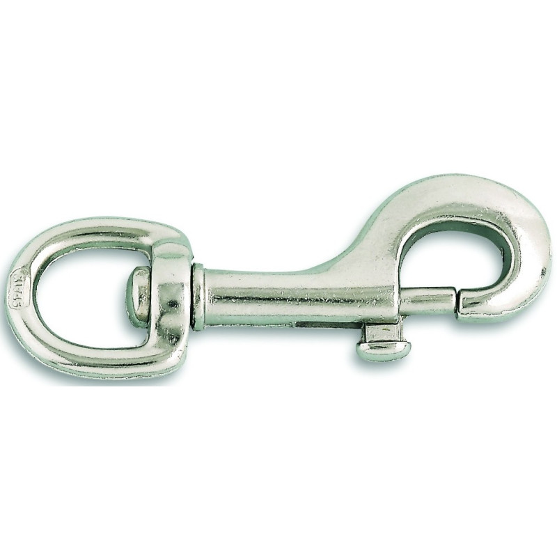Mousqueton à pompe en zamak nickelé 80 mm CHAPUIS