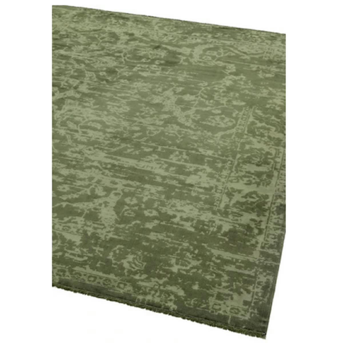 RAYA - Tapis moderne en Polyester Vert chèvrefeuille 120x170 cm