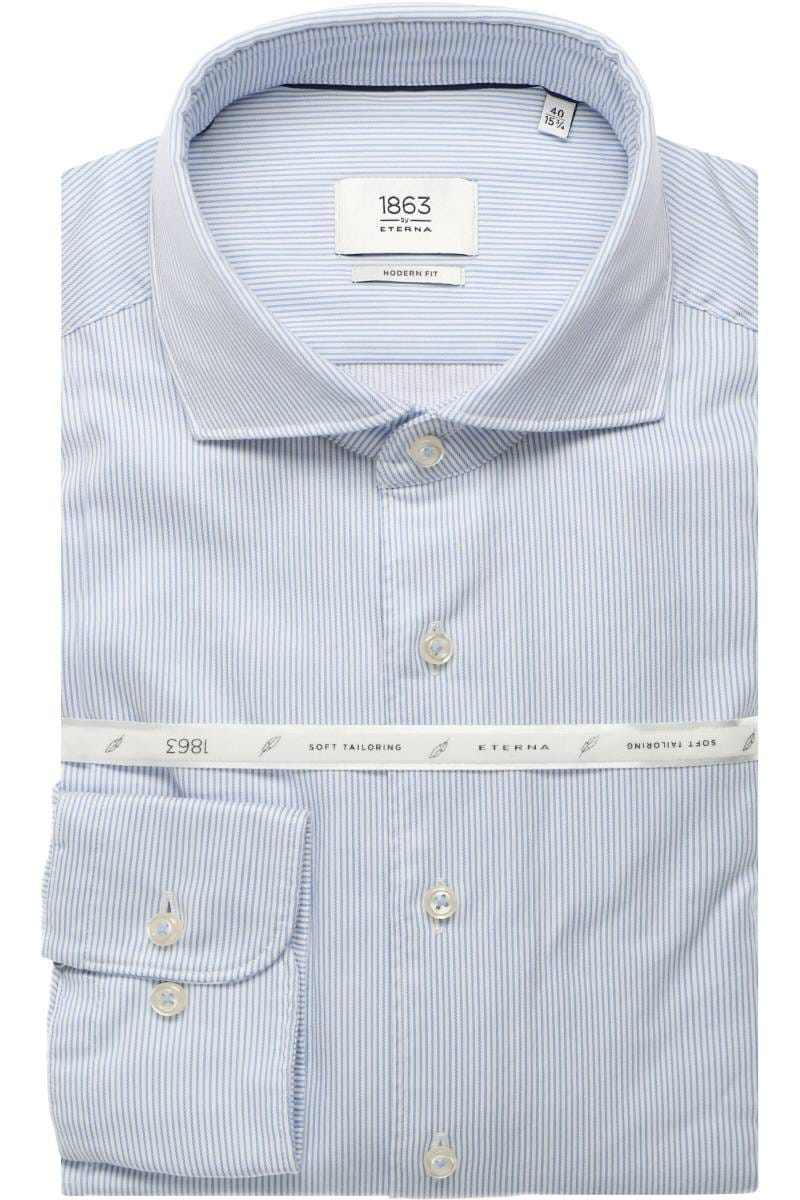 ETERNA 1863 Soft Tailoring Modern Fit Hemd hellblau/weiss, Gestreift