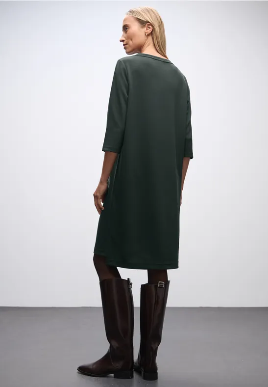 Sweat-Kleid mit Schlitzen