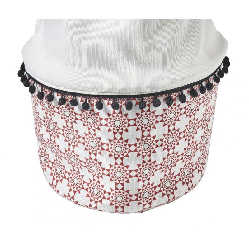 MERIDA - Panier à linge blanc et terracotta