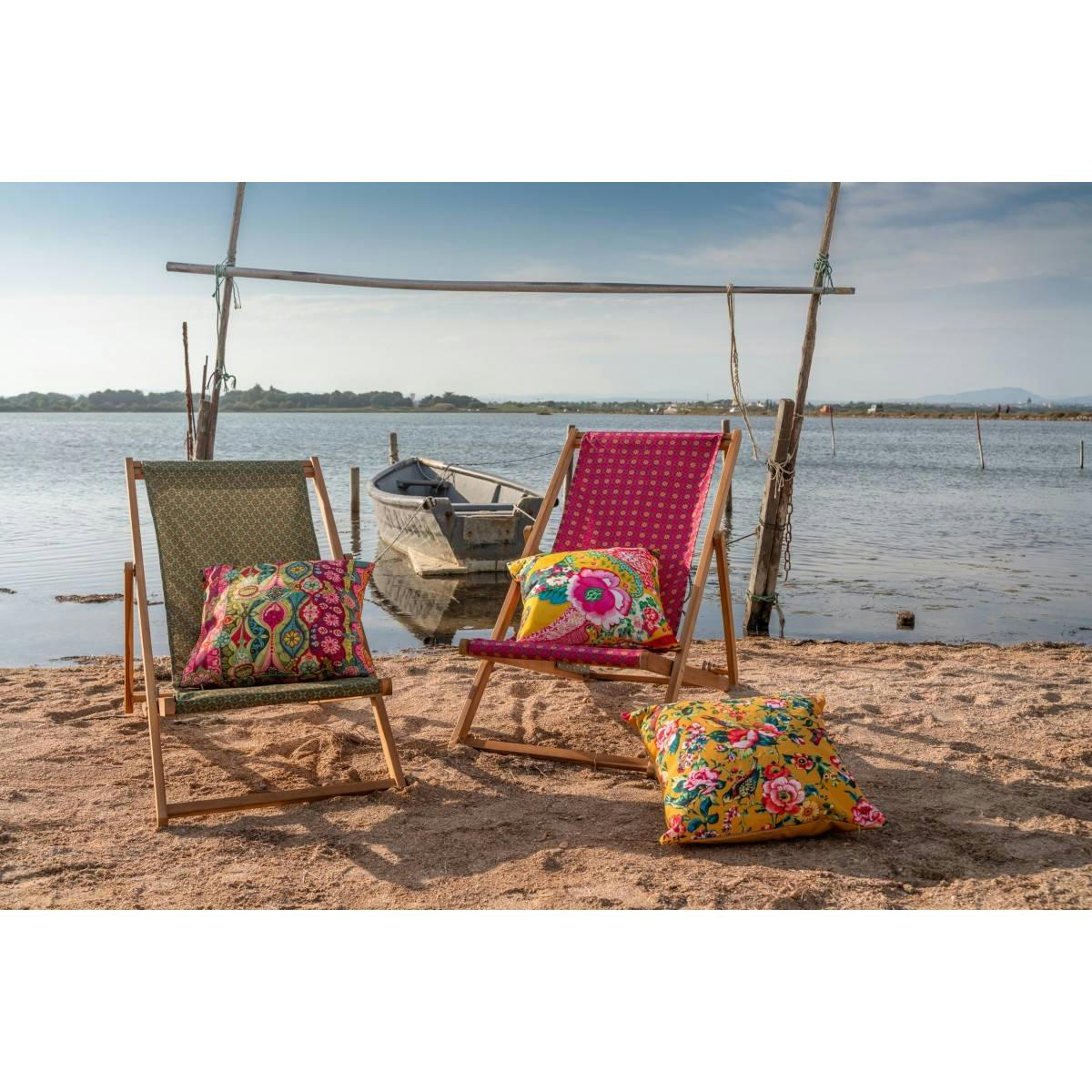 PAJARO - Housse de coussin extérieur design fleuri 45x45