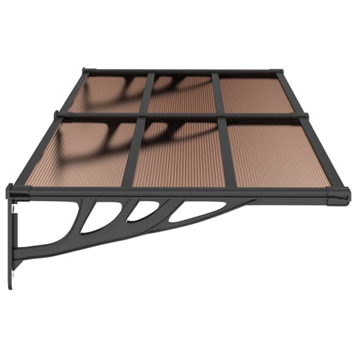 NNEVL Door Canopy Black 199x90 cm Polycarbonate