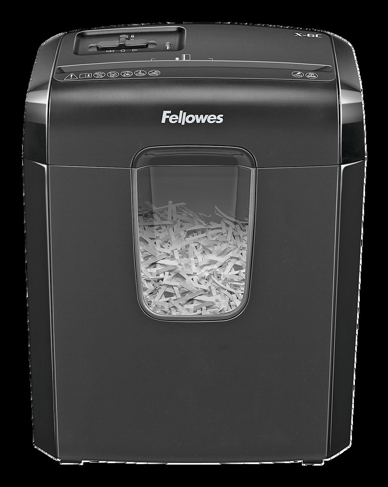 Fellowes Cross-Cut 6-Sheet Paper Shredder, Black
