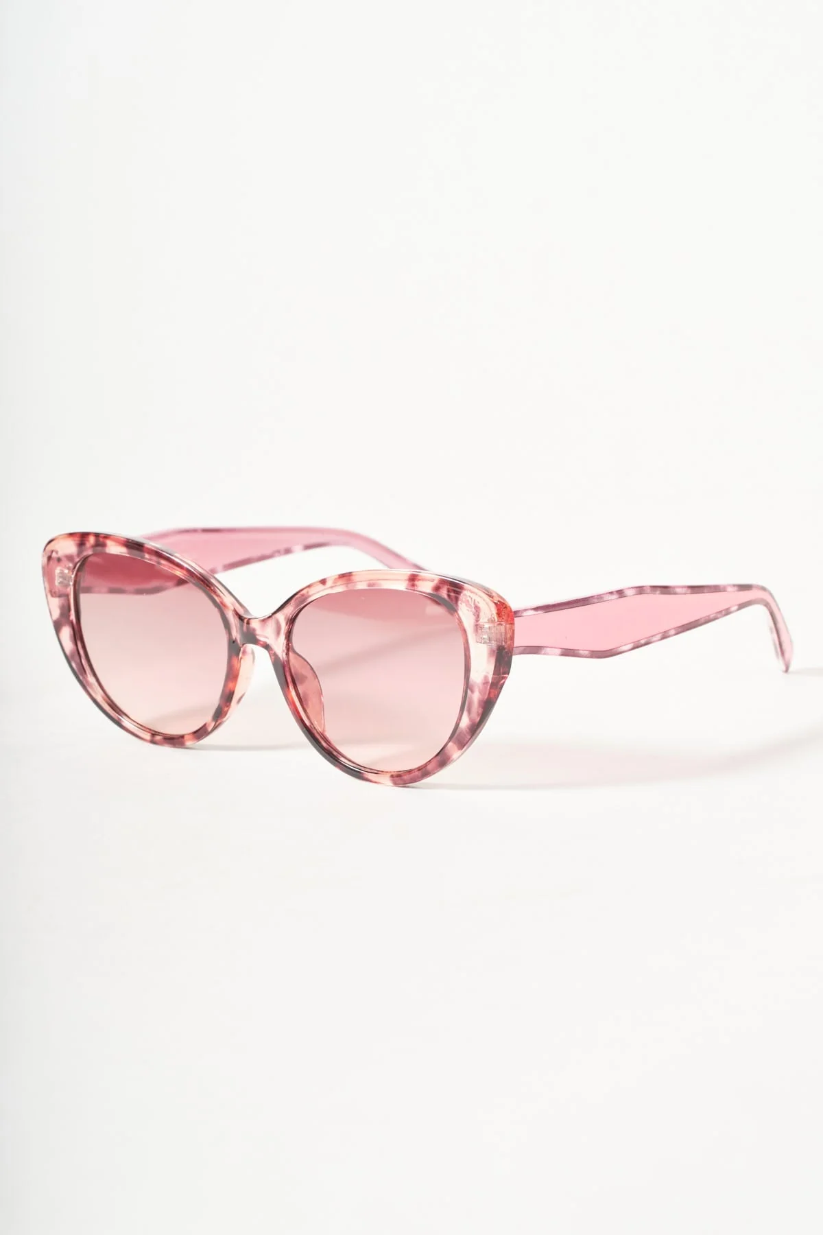 Pink Tortoiseshell Cat Eye Sunglasses