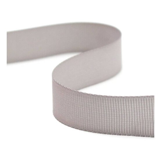Grey Grosgrain Ribbon 15mm x 5m