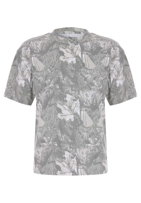 Older Boys Green Camo Print T-Shirt