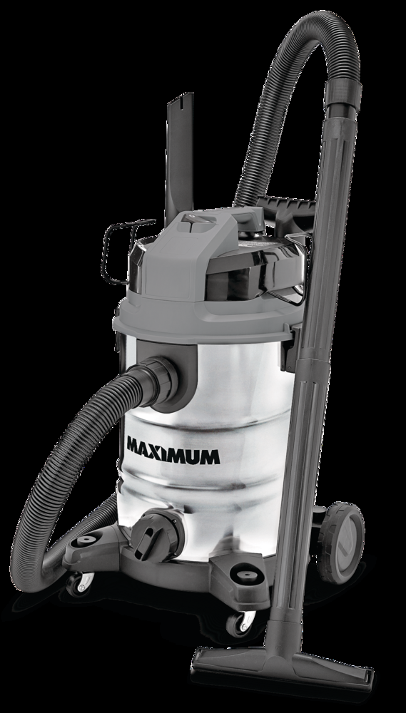 MAXIMUM VKD811SW 5.5 Peak HP Stainless Steel Wet/Dry Shop Vacuum with Hose and Accessories, 30-L