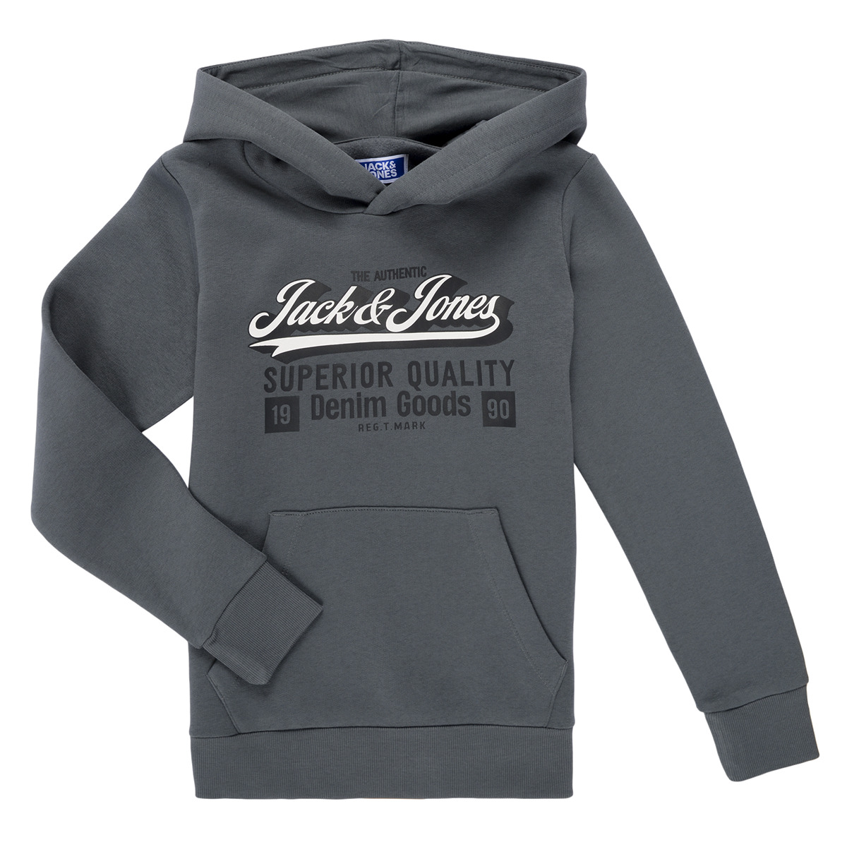 Jack & Jones - JJELOGO SWEAT HOOD - Grey