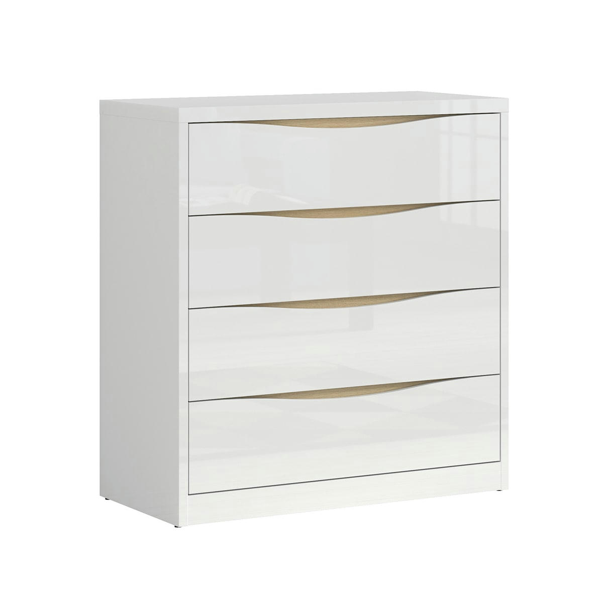 - Commode 4 tiroirs et 1 tiroir à bijoux salome blanc