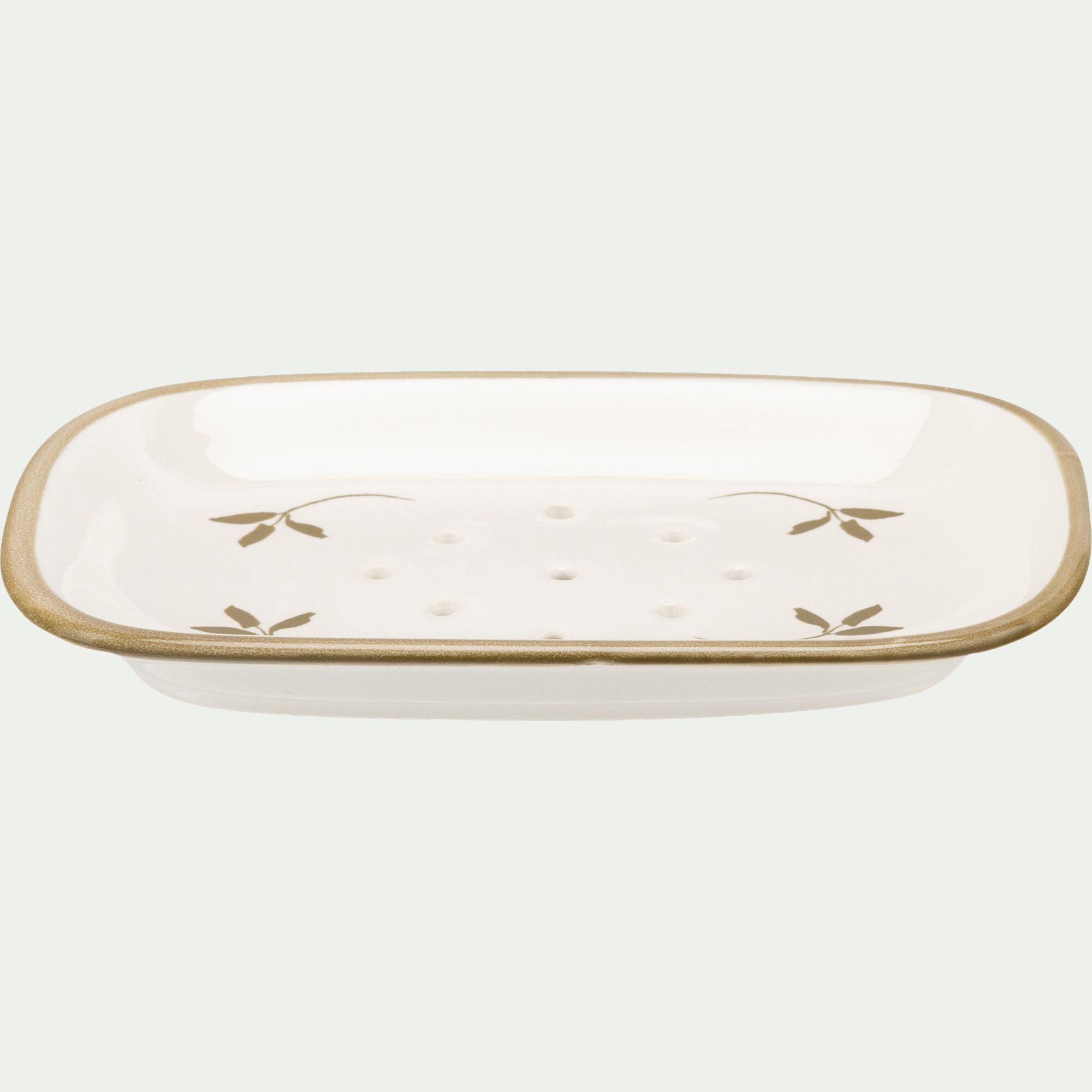 MELINA - Set de salle de bain en grès - blanc