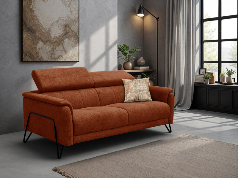 Sofa 3 osobowaRODEN, ciemnopomarańczowa